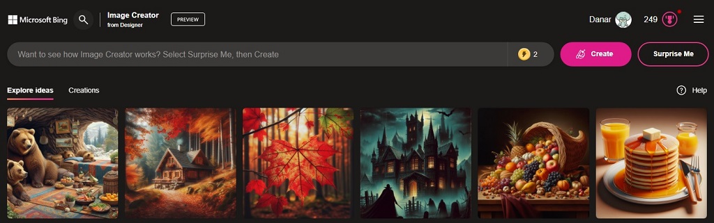 Cara menggunakan Bing Image Creator